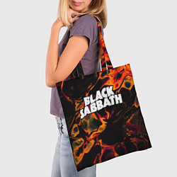 Сумка-шопер Black Sabbath red lava, цвет: 3D-принт — фото 2