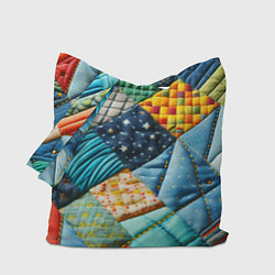 Сумка-шопер Лоскутное одеяло - пэчворк, цвет: 3D-принт