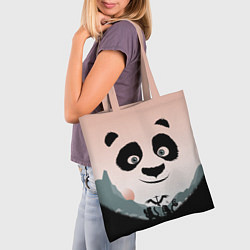 Сумка-шопер Силуэт кунг фу панда, цвет: 3D-принт — фото 2