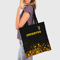 Сумка-шопер Juventus - gold gradient посередине, цвет: 3D-принт — фото 2