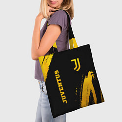 Сумка-шопер Juventus - gold gradient вертикально, цвет: 3D-принт — фото 2