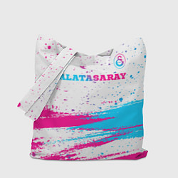 Сумка-шопер Galatasaray neon gradient style посередине, цвет: 3D-принт