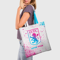 Сумка-шопер Aston Villa neon gradient style, цвет: 3D-принт — фото 2