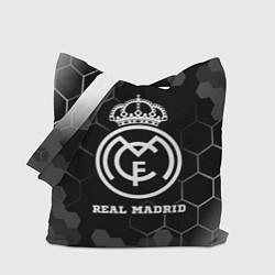 Сумка-шопер Real Madrid sport на темном фоне, цвет: 3D-принт