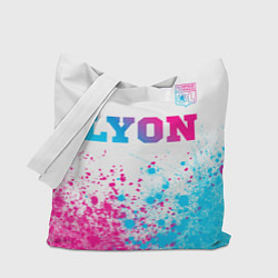 Сумка-шопер Lyon neon gradient style посередине, цвет: 3D-принт