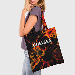 Сумка-шопер Chelsea red lava, цвет: 3D-принт — фото 2