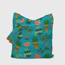 Сумка-шопер Enjoy summer pattern - pineapple, цвет: 3D-принт