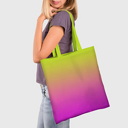 Сумка-шопер Градиент яркий, цвет: 3D-принт — фото 2