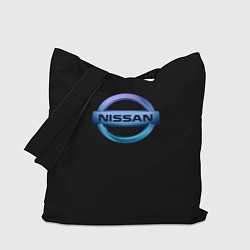 Сумка-шопер Nissan logo neon, цвет: 3D-принт