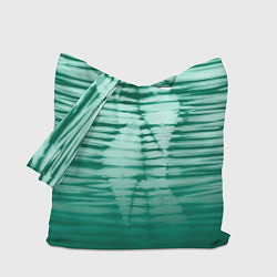 Сумка-шопер Tie-dye green stripes, цвет: 3D-принт