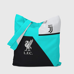 Сумка-шопер Juventus x Liverpool geometry, цвет: 3D-принт