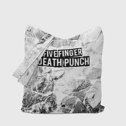 Сумка-шопер Five Finger Death Punch white graphite, цвет: 3D-принт