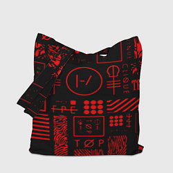 Сумка-шопер Twenty one pilots pattern rock, цвет: 3D-принт