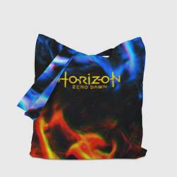 Сумка-шопер Horizon zero dawn flame glitch, цвет: 3D-принт
