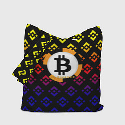 Сумка-шопер Bitcoin binance, цвет: 3D-принт