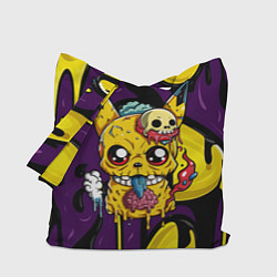 Сумка-шопер Зомби Пикачу и желтые пятна, цвет: 3D-принт