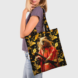 Сумка-шопер Капибара самурай, цвет: 3D-принт — фото 2