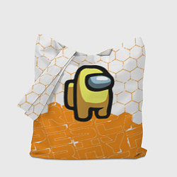 Сумка-шопер Амонг ас оранжевый, цвет: 3D-принт