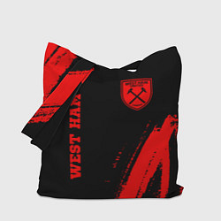 Сумка-шопер West Ham - red gradient вертикально, цвет: 3D-принт