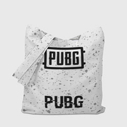 Сумка-шопер PUBG glitch на светлом фоне по-центру, цвет: 3D-принт