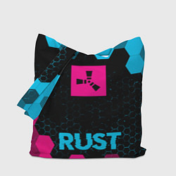 Сумка-шопер Rust - neon gradient по-центру, цвет: 3D-принт