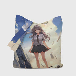 Сумка-шопер Девушка аниме, цвет: 3D-принт
