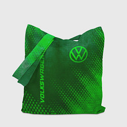 Сумка-шопер Volkswagen - green gradient вертикально, цвет: 3D-принт
