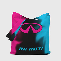 Сумка-шопер Infiniti - neon gradient по-центру, цвет: 3D-принт