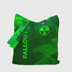 Сумка-шопер Fallout - green gradient вертикально, цвет: 3D-принт