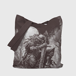 Сумка-шопер Уставший воин под луной, цвет: 3D-принт