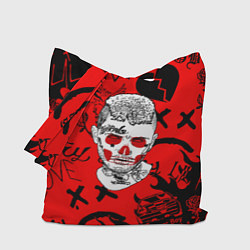 Сумка-шопер Lil Peep логотипы, цвет: 3D-принт
