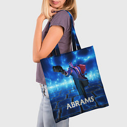 Сумка-шопер Deadlock Abrams синие молнии, цвет: 3D-принт — фото 2