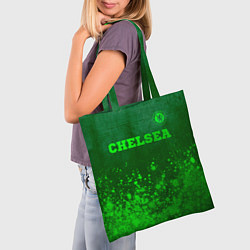 Сумка-шопер Chelsea - green gradient посередине, цвет: 3D-принт — фото 2