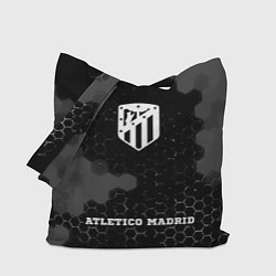 Сумка-шопер Atletico Madrid sport на темном фоне по-центру, цвет: 3D-принт