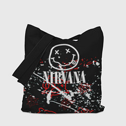 Сумка-шопер Nirvana анархия, цвет: 3D-принт