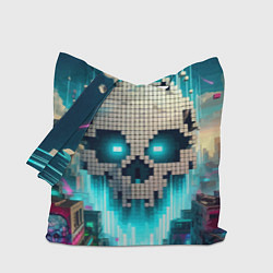 Сумка-шопер Minecraft skull - ai art fantasy, цвет: 3D-принт