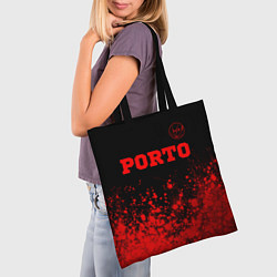 Сумка-шопер Porto - red gradient посередине, цвет: 3D-принт — фото 2