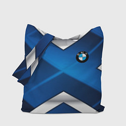 Сумка-шопер BMW metalic blue abstract, цвет: 3D-принт