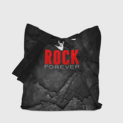 Сумка-шопер Rock forever on black, цвет: 3D-принт