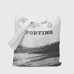 Сумка-шопер Sporting - white gradient посередине, цвет: 3D-принт