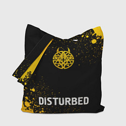 Сумка-шопер Disturbed - gold gradient по-центру, цвет: 3D-принт