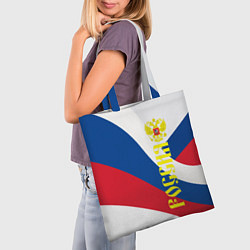 Сумка-шопер Флаг России, паттерн, цвет: 3D-принт — фото 2