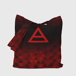 Сумка-шопер Thirty Seconds to Mars red poly, цвет: 3D-принт