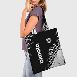 Сумка-шопер Bimoto - следы от шин, цвет: 3D-принт — фото 2