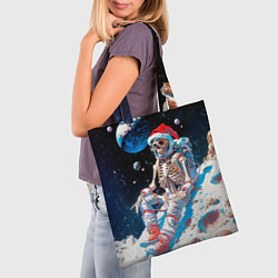 Сумка-шопер Санта скелет астронавт, цвет: 3D-принт — фото 2