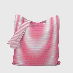 Сумка-шопер Полосатый розовый текстурный, цвет: 3D-принт