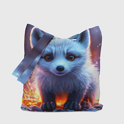 Сумка-шопер Песец в искрах, цвет: 3D-принт