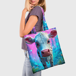 Сумка-шопер Коровка в сказочном лесу, цвет: 3D-принт — фото 2