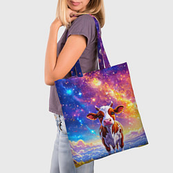Сумка-шопер Коровка и звездное небо, цвет: 3D-принт — фото 2