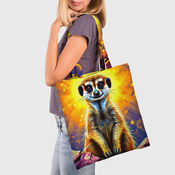 Сумка-шопер Сурикат в яркиз лучах солнца, цвет: 3D-принт — фото 2